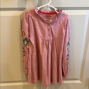 Mini Boden Tunic with Embroidered Floral Sleeves Girls 6-7Y